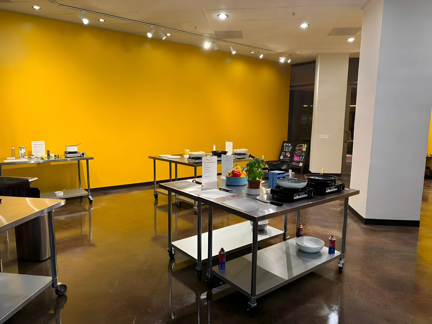 the space, set for production